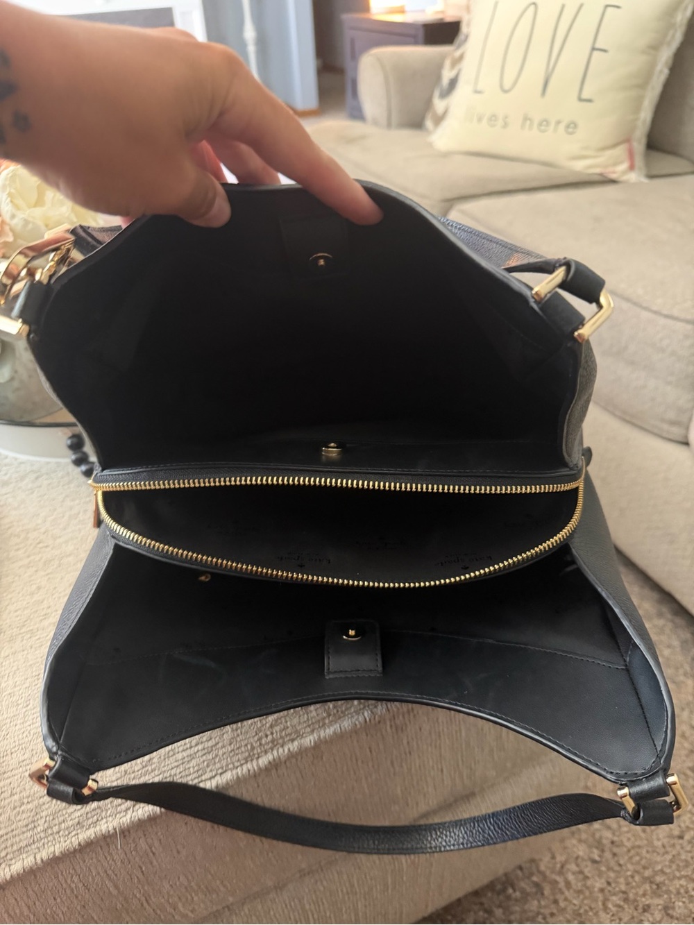 kate spade Black Pebbled Leather Shoulder Hobo - Picture 3 of 4